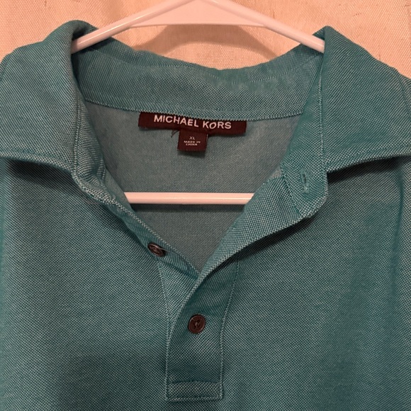 Michael Kors Turquoise Polo Shirt - Picture 3 of 5